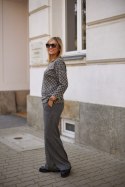 Spodnie Damskie Model M419/B Lurex/Grafit - La Aurora - 36 Spodnie Damskie Model M419/B Lurex/Grafit - La Aurora - 36