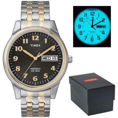 ZEGAREK MĘSKI TIMEX Charles Two-Tone T26481 INDIGLO + BOX ZEGAREK MĘSKI TIMEX Charles Two-Tone T26481 INDIGLO + BOX