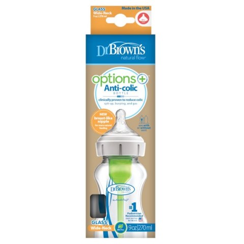 Butelka szklana 270ml szeroka options Butelka szklana 270ml szeroka options