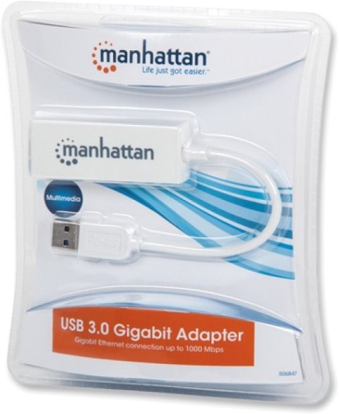 Karta sieciowa przewodowa MANHATTAN Adapter SuperSpeed USB 3.0 506847 Karta sieciowa przewodowa MANHATTAN Adapter SuperSpeed USB 3.0 506847