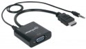 Konwerter MANHATTAN HDMI (M) + Jack 3.5 mm - VGA (F) VGA - HDMI + 3.5 mm audio 151450 Konwerter MANHATTAN HDMI (M) + Jack 3.5 mm - VGA (F) VGA - HDMI + 3.5 mm audio 151450