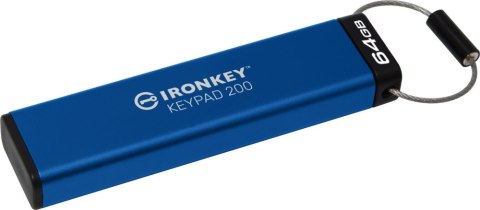 Pendrive KINGSTON IronKey Keypad 200 (64 GB /Niebieski ) Pendrive KINGSTON IronKey Keypad 200 (64 GB /Niebieski )
