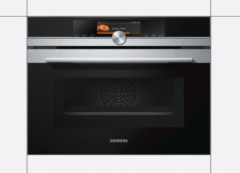 Piekarnik z kuchenką mikrofalową Do zabudowy w słupku SIEMENS iQ700 CM 678G4S1 Piekarnik z kuchenką mikrofalową Do zabudowy w słupku SIEMENS iQ700 CM 678G4S1