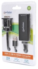 Adapter MANHATTAN 152426 USB - VGA - HDMI Adapter MANHATTAN 152426 USB - VGA - HDMI