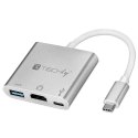Adapter TECHLY IADAP USB31-HDMIPTY USB-C - HDMI/USB-A/USB-C Adapter TECHLY IADAP USB31-HDMIPTY USB-C - HDMI/USB-A/USB-C