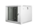 Szafa instalacyjna wisząca 19'' 9U 600X600mm szara (drzwi szklane) Szafa instalacyjna wisząca 19'' 9U 600X600mm szara (drzwi szklane)