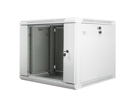 Szafa instalacyjna wisząca 19'' 9U 600X600mm szara (drzwi szklane) Szafa instalacyjna wisząca 19'' 9U 600X600mm szara (drzwi szklane)