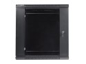 Szafa instalacyjna wisząca 19'' 12U 600X450mm czarna (drzwi szklane) Szafa instalacyjna wisząca 19'' 12U 600X450mm czarna (drzwi szklane)