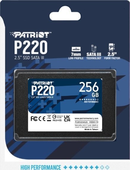 Dysk SSD PATRIOT P220S256G25 (2.5″ /256 GB ) Dysk SSD PATRIOT P220S256G25 (2.5″ /256 GB )