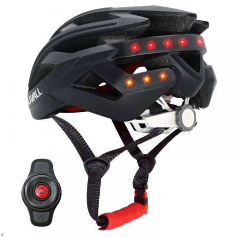 Kask szosowy Bluetooth 55-61cm LED/SOS/Intercom czarny Kask szosowy Bluetooth 55-61cm LED/SOS/Intercom czarny