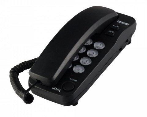 Telefon stacjonarny Mescomp MT 518 Diana czarna Telefon stacjonarny Mescomp MT 518 Diana czarna
