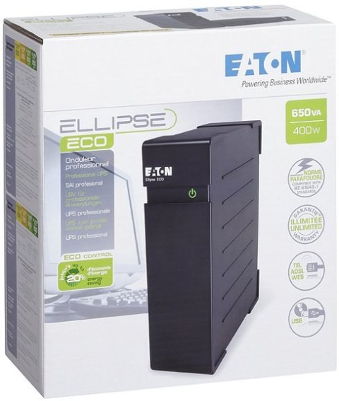 Zasilacz awaryjny EATON Ellipse ECO 500 FR EL500FR 500VA Zasilacz awaryjny EATON Ellipse ECO 500 FR EL500FR 500VA