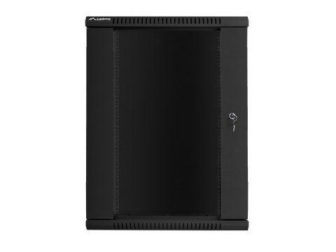 Szafa instalacyjna wisząca 19'' 18U 600X600mm czarna (drzwi szklane) Szafa instalacyjna wisząca 19'' 18U 600X600mm czarna (drzwi szklane)
