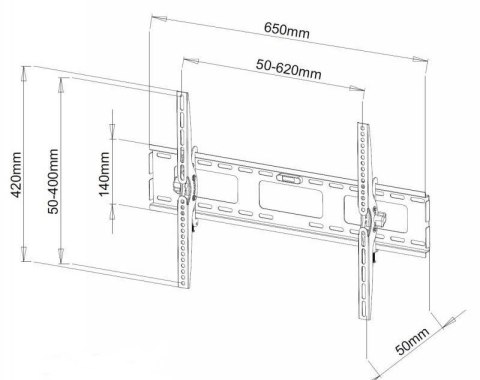 Uchwyt do TV TECHLY 301276 (nośność 60kg /40 - 65 cali)