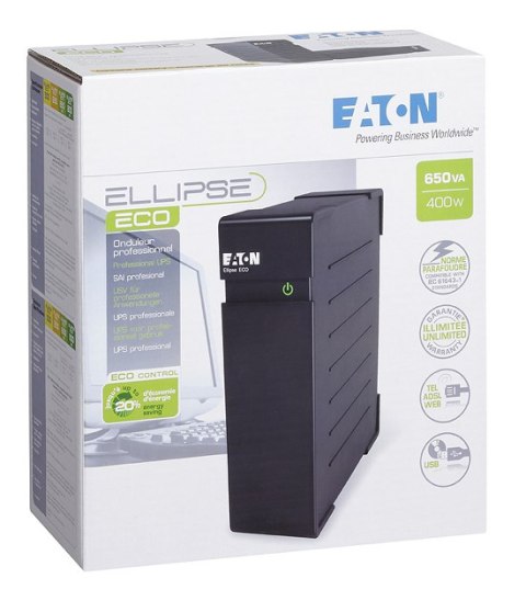 Zasilacz awaryjny EATON Ellipse ECO 650 USBFR EL650USBFR 650VA Zasilacz awaryjny EATON Ellipse ECO 650 USBFR EL650USBFR 650VA