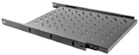 Półka do szaf 19'' wysuwana 1000mm 1U 465x750mm czarna Półka do szaf 19'' wysuwana 1000mm 1U 465x750mm czarna