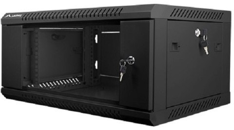 Szafa instalacyjna wisząca 19'' 4U 600X450mm czarna (drzwi szklane) Szafa instalacyjna wisząca 19'' 4U 600X450mm czarna (drzwi szklane)