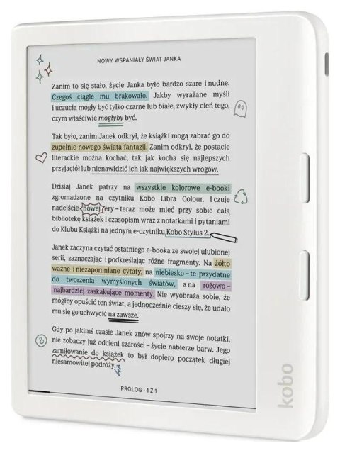 Czytnik e-Book KOBO Libra Colour Biały N428-KU-WH-K-CK (Biały) Czytnik e-Book KOBO Libra Colour Biały N428-KU-WH-K-CK (Biały)
