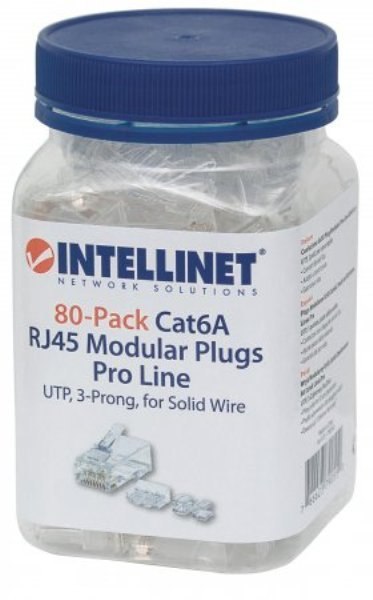 INTELLINET NETWORK SOLUTIONS Wtyk modularny RJ45 8P8C Cat6A UTP Wtyk INTELLINET NETWORK SOLUTIONS Wtyk modularny RJ45 8P8C Cat6A UTP Wtyk