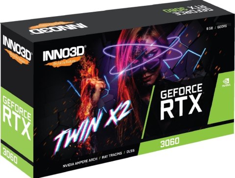 Karta graficzna INNO3D GeForce RTX 3060 Twin X2 LHR 8 GB GDDR6 (N30602-08D6-11902130) Karta graficzna INNO3D GeForce RTX 3060 Twin X2 LHR 8 GB GDDR6 (N30602-08D6-11902130)