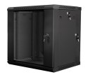 Szafa instalacyjna wisząca dwusekcyjna 19'' 12U 600X600mm czarna Szafa instalacyjna wisząca dwusekcyjna 19'' 12U 600X600mm czarna