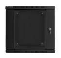 Szafa instalacyjna wisząca dwusekcyjna 19'' 12U 600X600mm czarna Szafa instalacyjna wisząca dwusekcyjna 19'' 12U 600X600mm czarna