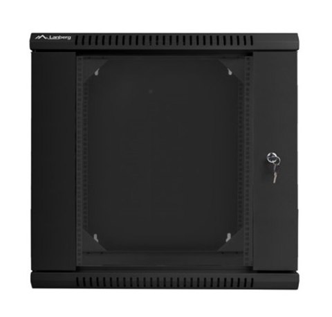 Szafa instalacyjna wisząca dwusekcyjna 19'' 12U 600X600mm czarna Szafa instalacyjna wisząca dwusekcyjna 19'' 12U 600X600mm czarna