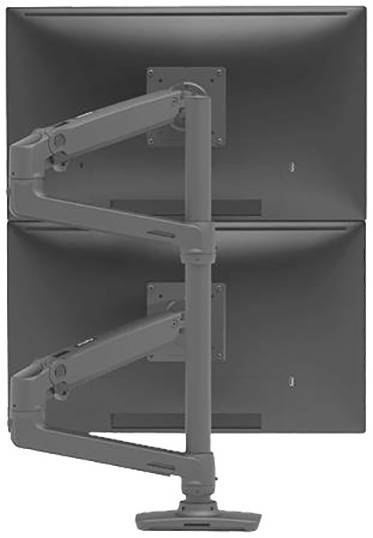 Uchwyt stołowy LX Dual Stacking Arm, Tall Pole, Matte B 45-509-224 (maks. 40") Uchwyt stołowy LX Dual Stacking Arm, Tall Pole, Matte B 45-509-224 (maks. 40")