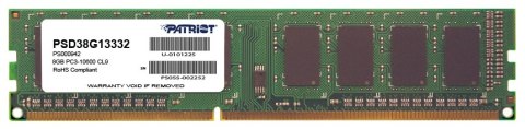 Pamięć PATRIOT (DIMM/DDR3/8 GB/1333MHz/1.5V/9 CLCL/SINGLE) Pamięć PATRIOT (DIMM/DDR3/8 GB/1333MHz/1.5V/9 CLCL/SINGLE)
