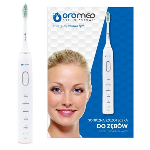 Szczoteczka elektryczna OROMED ORO-BRUSH Biały Biały (SZC_ORO-BRUSH WHITE) Szczoteczka elektryczna OROMED ORO-BRUSH Biały Biały (SZC_ORO-BRUSH WHITE)