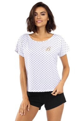 Piżama Damska Model P-1522 White/Black - Lorin - 40