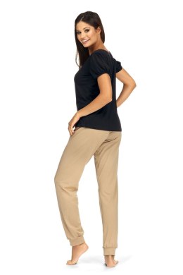 Piżama Damska Model P-1563 Black/Beige - Lorin - 36