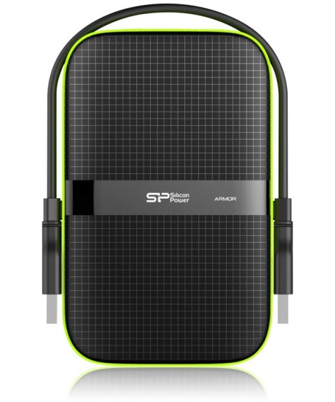 Dysk zewnętrzny HDD SILICON POWER Armor A60 (1TB /Czarno-zielony ) Dysk zewnętrzny HDD SILICON POWER Armor A60 (1TB /Czarno-zielony )
