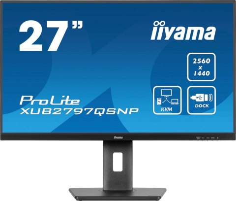 Monitor IIYAMA XUB2797QSNP-B1 (27" /IPS /60Hz /2560 x 1440 /Czarny) Monitor IIYAMA XUB2797QSNP-B1 (27" /IPS /60Hz /2560 x 1440 /Czarny)
