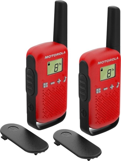 Motorola T42 Krótkofalówka, (Walkie-Talkie), 4 km, Czerwona Motorola T42 Krótkofalówka, (Walkie-Talkie), 4 km, Czerwona