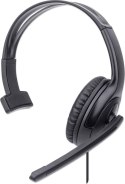 Słuchawka z mikrofonem Na głowę MANHATTAN 179874 (1.5m /USB wtyk/Czarny) Słuchawka z mikrofonem Na głowę MANHATTAN 179874 (1.5m /USB wtyk/Czarny)