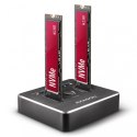 Stacja dokująca do dysków AXAGON USB-C 3.2 Gen 2 - 2x M.2 NVMe SSD CLONE MASTER ADSA-M2C Stacja dokująca do dysków AXAGON USB-C 3.2 Gen 2 - 2x M.2 NVMe SSD CLONE MASTER ADSA-M2C
