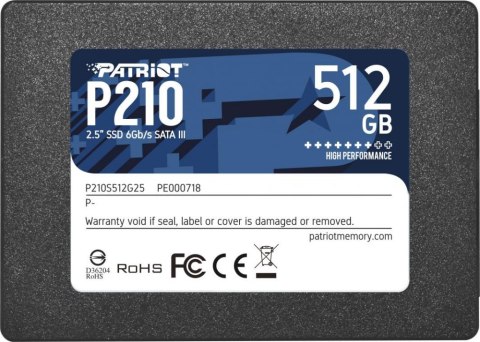 Dysk SSD PATRIOT P210 512 GB (2.5″ /512GB ) Dysk SSD PATRIOT P210 512 GB (2.5″ /512GB )