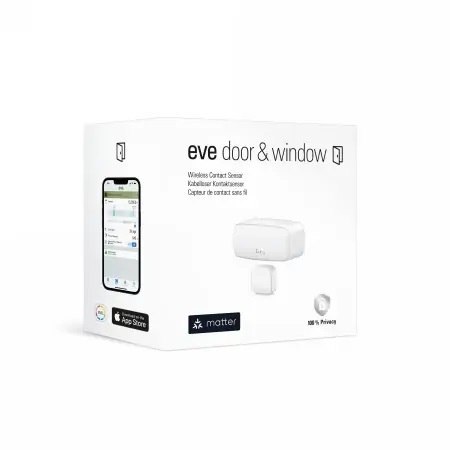 Eve Door & Window - inteligentny czujnik otwierania drzwi i okien (technologia Matter) Eve Door & Window - inteligentny czujnik otwierania drzwi i okien (technologia Matter)