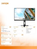 Monitor AOC 24P2QM (23.8" /VA /75Hz /1920 x 1080 /Czarny) Monitor AOC 24P2QM (23.8" /VA /75Hz /1920 x 1080 /Czarny)