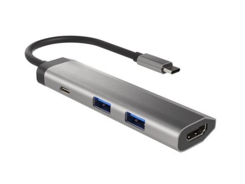 NATEC Stacja dokująca Multi Port Fowler Slim USB-C PD, 2x USB 3.0, HDMI 4K NMP-1984 (Grafitowy /USB-C ) NATEC Stacja dokująca Multi Port Fowler Slim USB-C PD, 2x USB 3.0, HDMI 4K NMP-1984 (Grafitowy /USB-C )