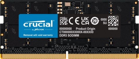 Pamięć CRUCIAL (SODIMM/DDR5/24 GB/5600MHz/46CL/SINGLE) Pamięć CRUCIAL (SODIMM/DDR5/24 GB/5600MHz/46CL/SINGLE)