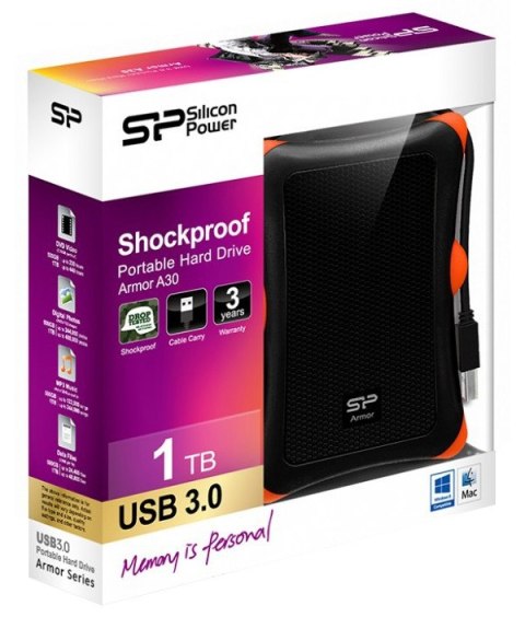 Dysk zewnętrzny HDD SILICON POWER Armor A30 (1TB /Czarny ) Dysk zewnętrzny HDD SILICON POWER Armor A30 (1TB /Czarny )