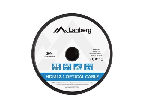 LANBERG CA-HDMI-30FB-0200-BK 20m /sHDMI typ A HDMI typ A LANBERG CA-HDMI-30FB-0200-BK 20m /sHDMI typ A HDMI typ A
