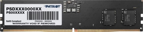 Pamięć PATRIOT (DIMM/DDR5/16 GB/4800MHz/1.1V/40CL/SINGLE) Pamięć PATRIOT (DIMM/DDR5/16 GB/4800MHz/1.1V/40CL/SINGLE)