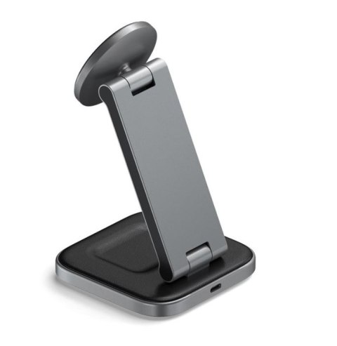 Satechi 2-in-1 Foldable Charging Stand - składana podstawka ładująca Qi2 do dwóch urządzeń (space gray) Satechi 2-in-1 Foldable Charging Stand - składana podstawka ładująca Qi2 do dwóch urządzeń (space gray)