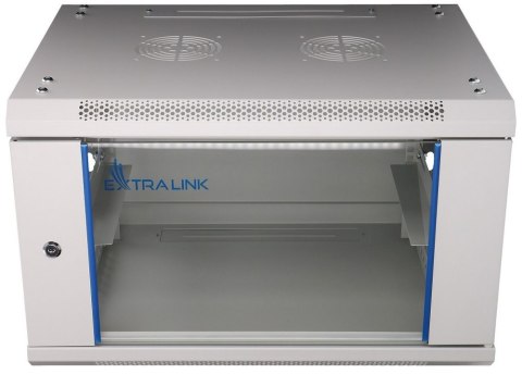 Szafka wisząca rack 6U 600x600 szara szklane drzwi Szafka wisząca rack 6U 600x600 szara szklane drzwi