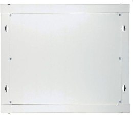 Szafka wisząca rack 9U 600x450 szara szklane drzwi