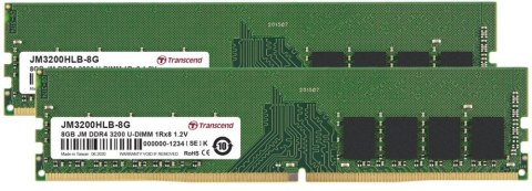 Pamięć TRANSCEND (DIMM/DDR4/16 GB/3200MHz/1.2V/22 CLCL/DUAL) Pamięć TRANSCEND (DIMM/DDR4/16 GB/3200MHz/1.2V/22 CLCL/DUAL)