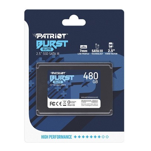 Dysk SSD PATRIOT Burst Elite 480 GB (2.5″ /480 GB ) Dysk SSD PATRIOT Burst Elite 480 GB (2.5″ /480 GB )